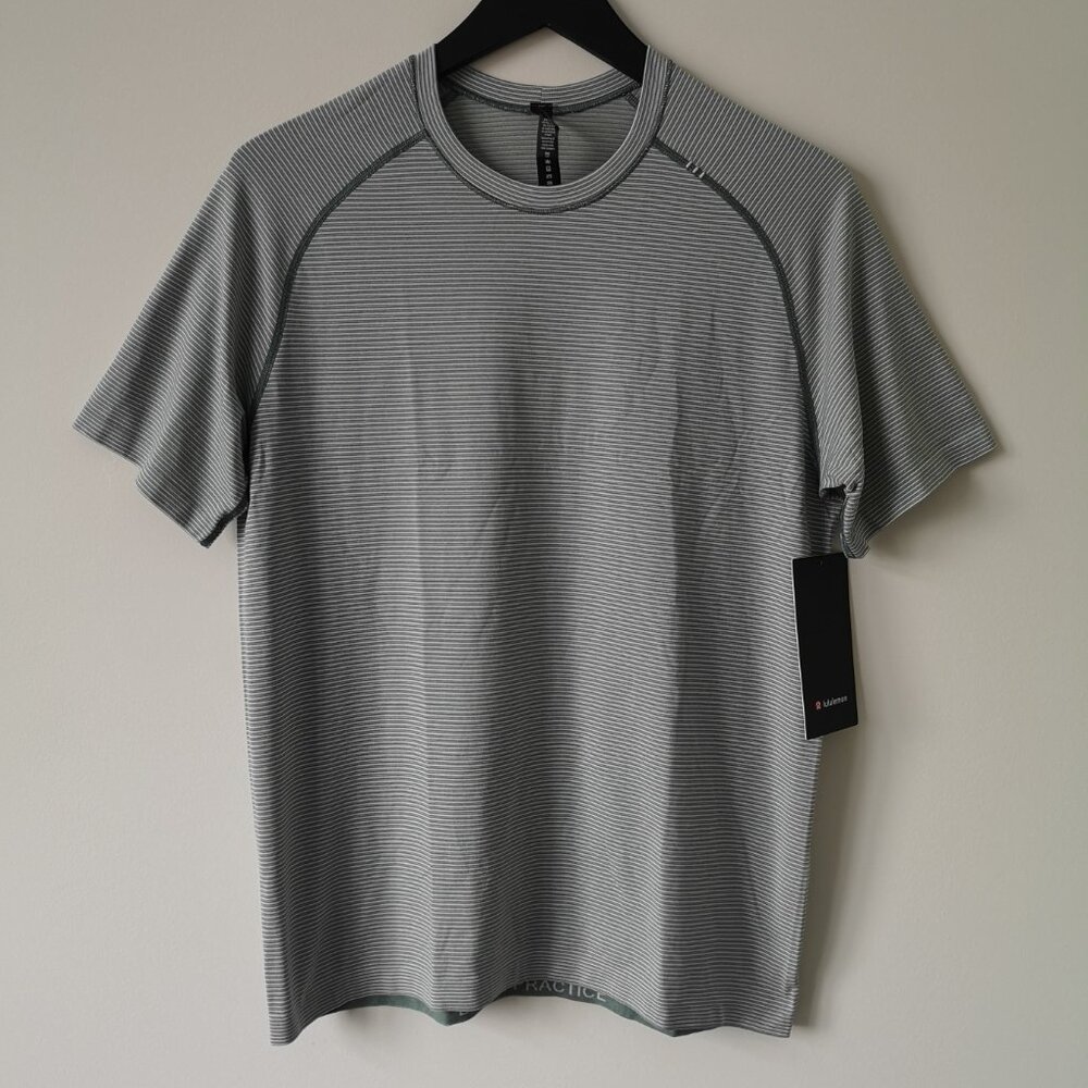 NWT LULULEMON XSPW/TIDT Green White Metal Vent Tech SS 2.0 Shirt Men's Large